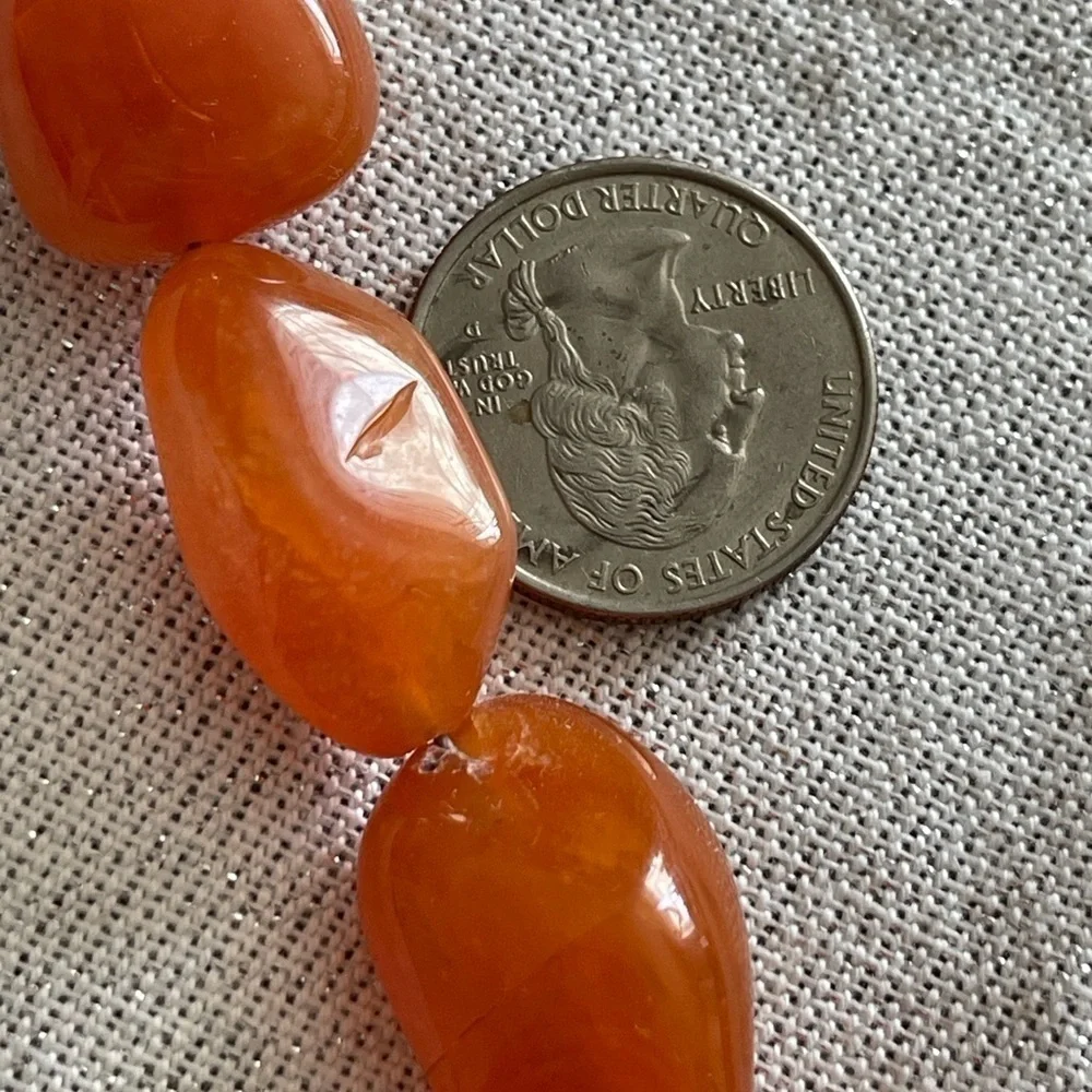 Vintage carnelian copper necklace